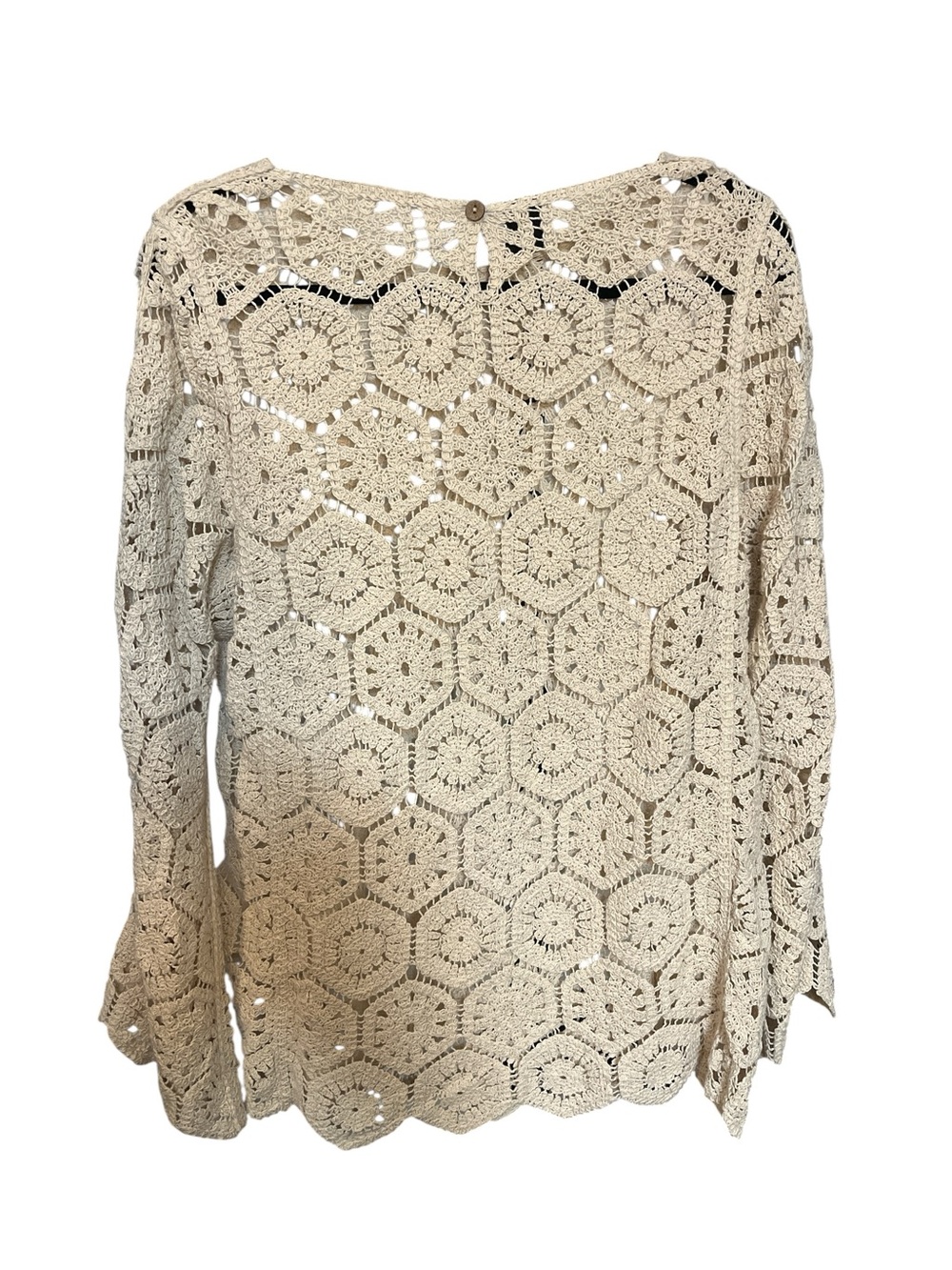 Solitaire Crochet Lace Tunic in Cream (009) - Picture 3 of 5